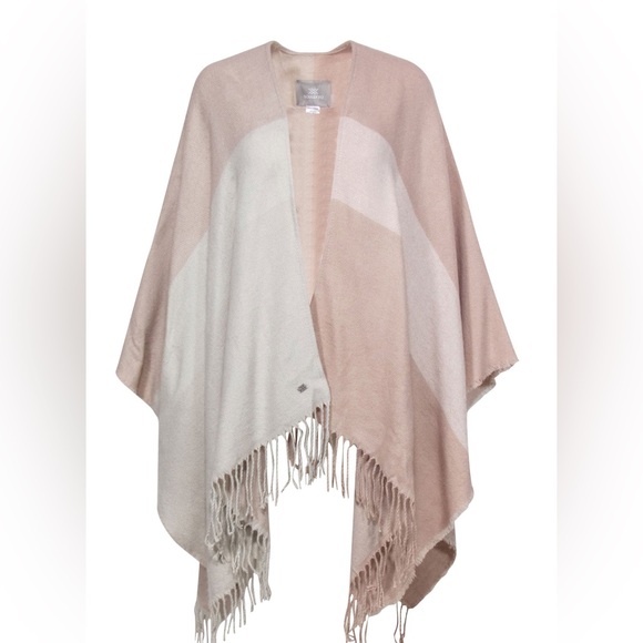 Soia & Kyo light pink and cream color blocked open poncho-new! - Picture 1 of 3